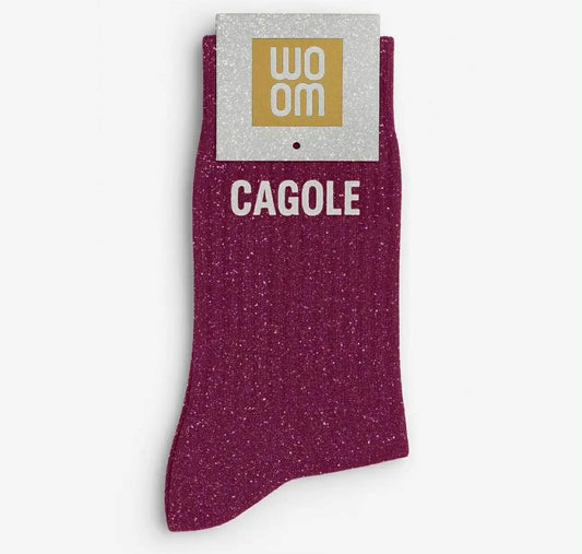 Chaussettes à paillettes - Cagole Violet