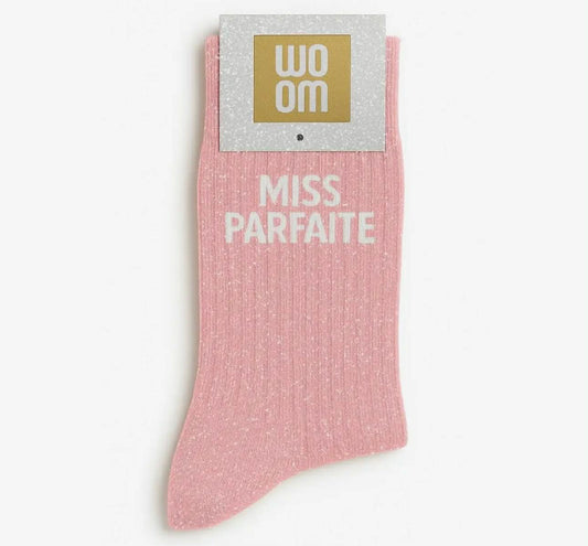 Chaussettes à paillettes - Miss parfaite rose