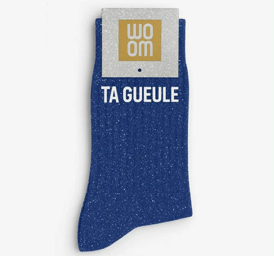 Chaussettes à paillettes - Ta Gueule Bleu