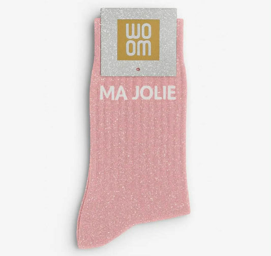 Chaussettes à paillettes - Ma jolie Rose