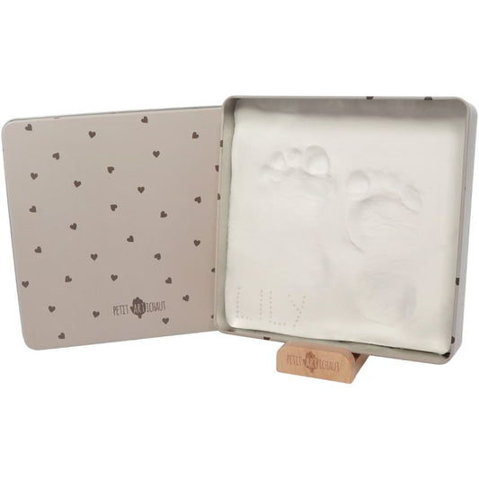 Boîte à empreintes Baby Box Carrée Jolis Cœurs