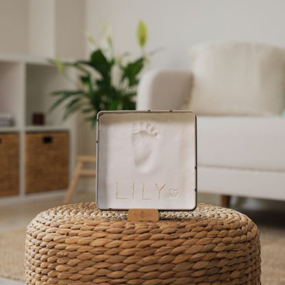 Boîte à empreintes Baby Box Carrée Jolis Cœurs