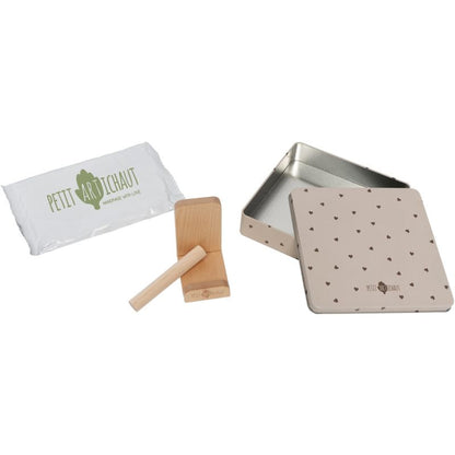 Boîte à empreintes Baby Box Carrée Jolis Cœurs