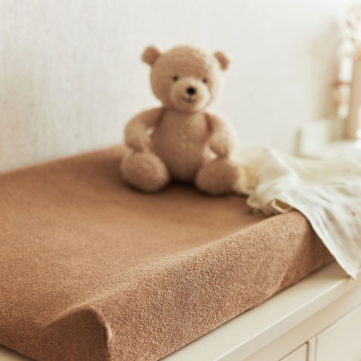 Housse de matelas à langer en éponge Biscuit