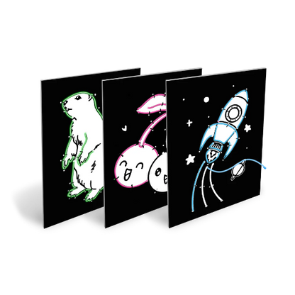 KIDYNEON - Kit pour décoration murale lumineuse pack