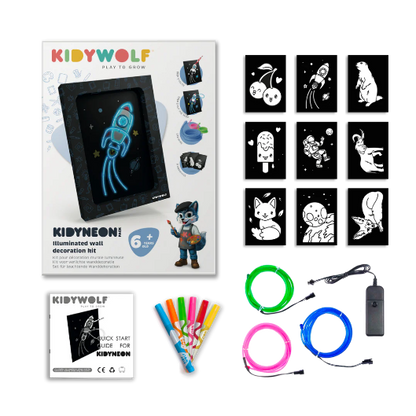 KIDYNEON - Kit pour décoration murale lumineuse pack