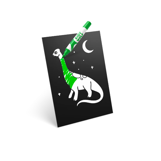 KIDYNEON - Kit pour décoration murale lumineuse dinosaures