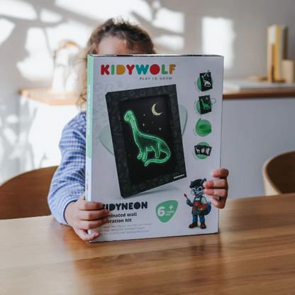 KIDYNEON - Kit pour décoration murale lumineuse dinosaures