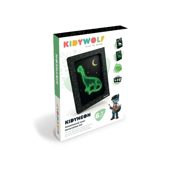 KIDYNEON - Kit pour décoration murale lumineuse dinosaures