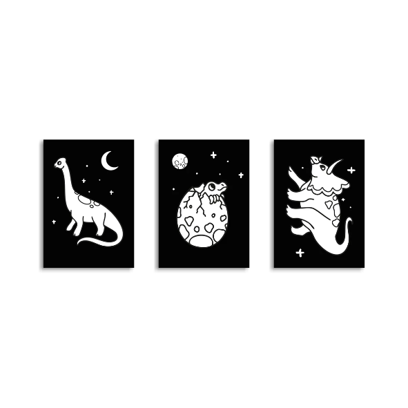 KIDYNEON - Kit pour décoration murale lumineuse dinosaures