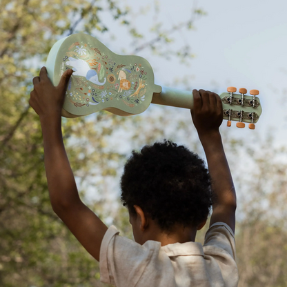 Guitare Verte en bois - Safari Friends