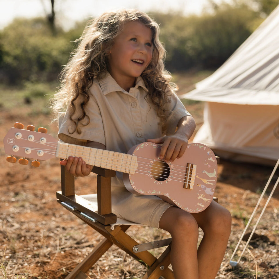 Guitare Rose en bois  - Safari Friends