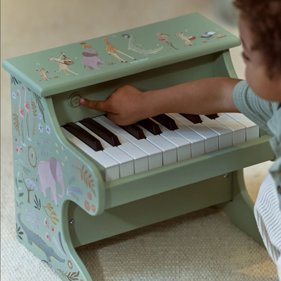 Piano en bois - Vert - Safari Friends