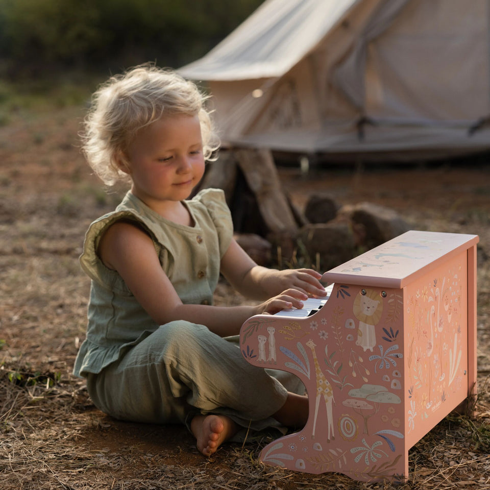 Piano en bois - Rose - Safari Friends
