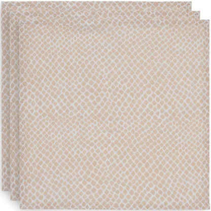 Serviette Gaze de Coton 31x31cm -Snake pale pink - par 3