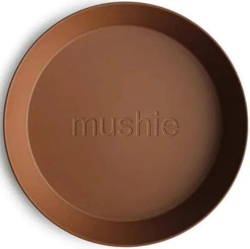 Lot de 2 assiettes rondes caramel