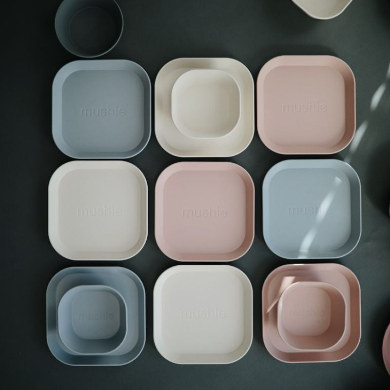 Lot de 2 bols carrés blush