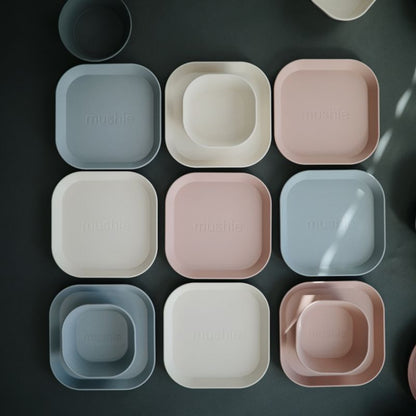 Lot de 2 bols carrés blush