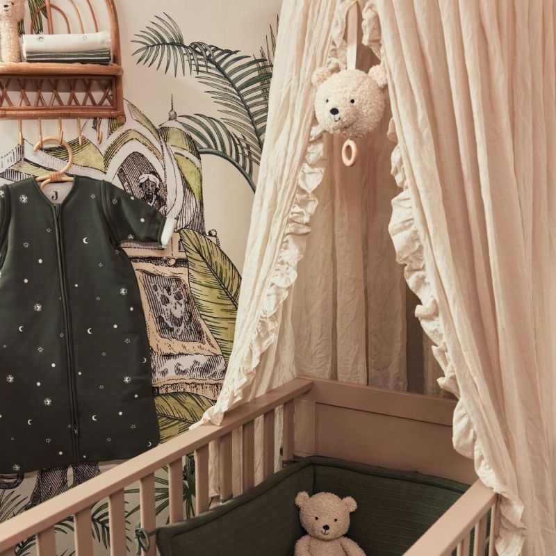 Ciel de lit vintage ruffle Nougat 245 cm