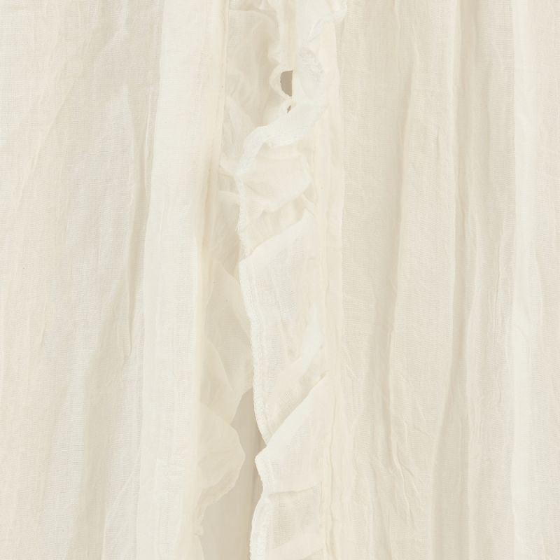 Ciel de lit vintage ruffle ivory 155 cm
