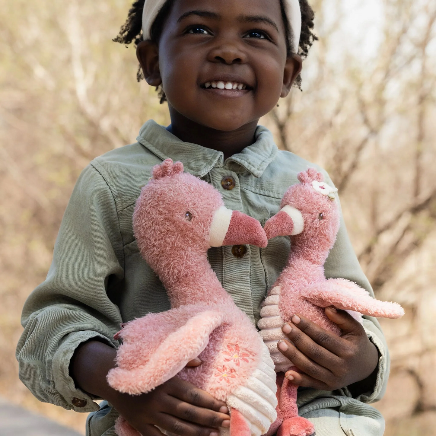 Peluche Flamant rose - Rose - 35 cm