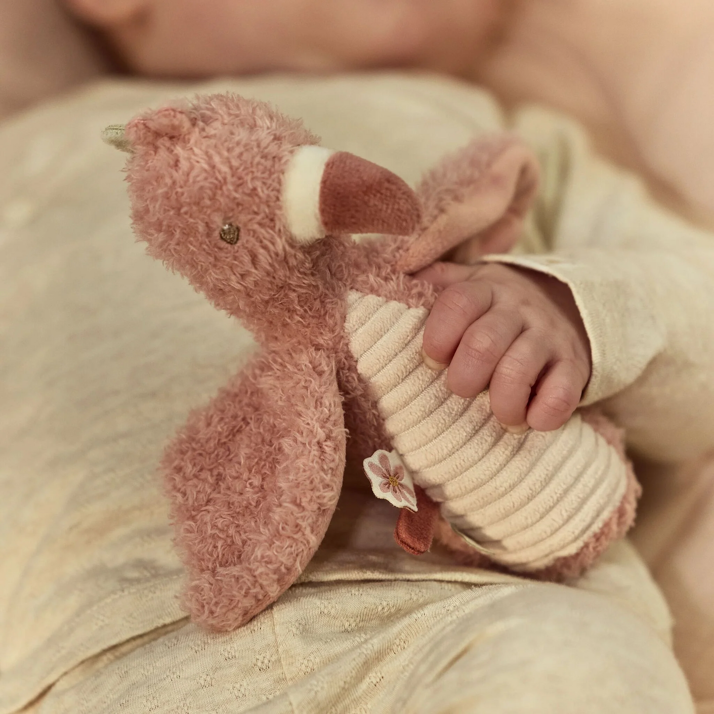 Hochet peluche Flamant rose - Safari Friends