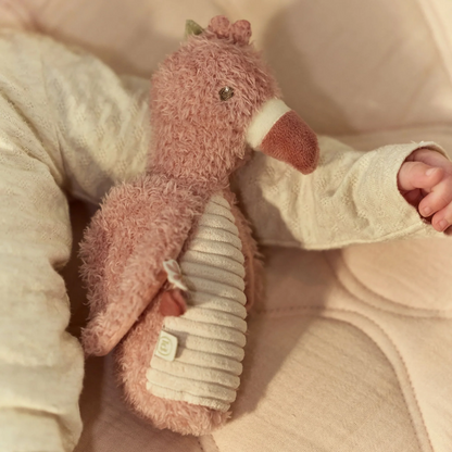 Hochet peluche Flamant rose - Safari Friends