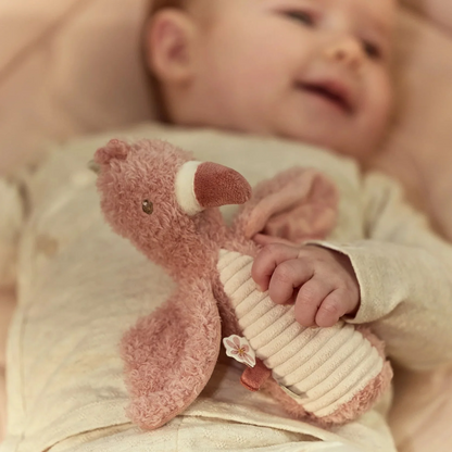 Hochet peluche Flamant rose - Safari Friends
