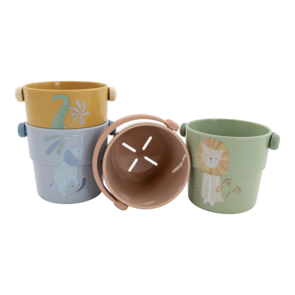 Lot de 4 gobelets de bain - Safari Friends