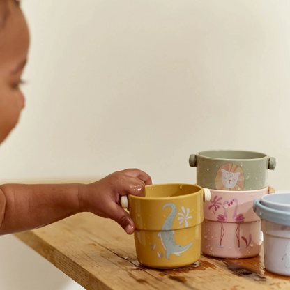 Lot de 4 gobelets de bain - Safari Friends
