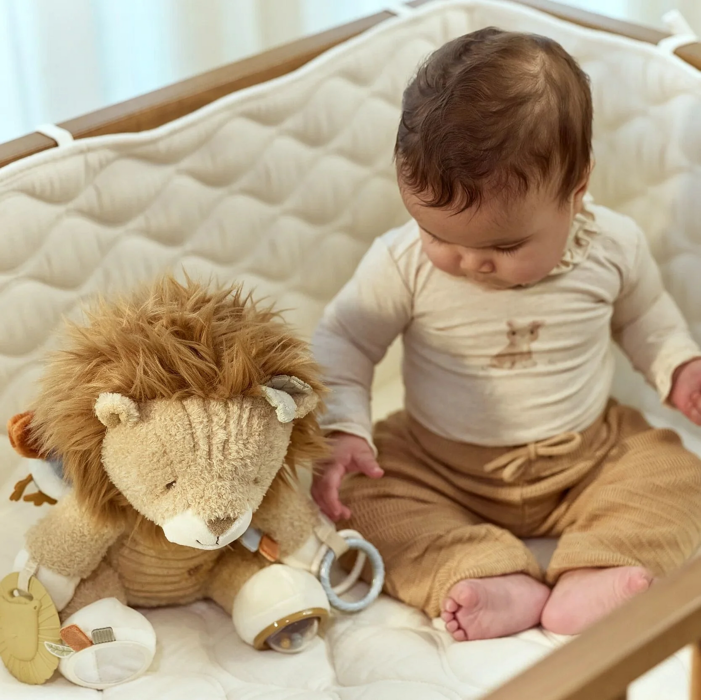 Peluche d'activité Lion - Jaune