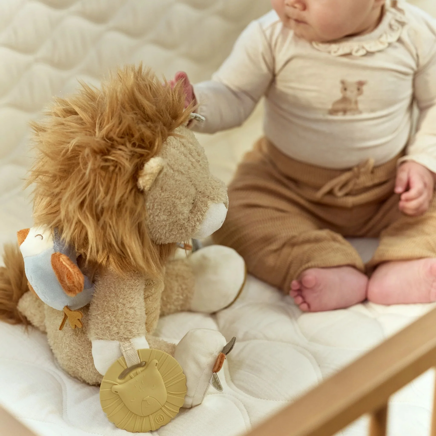 Peluche d'activité Lion - Jaune