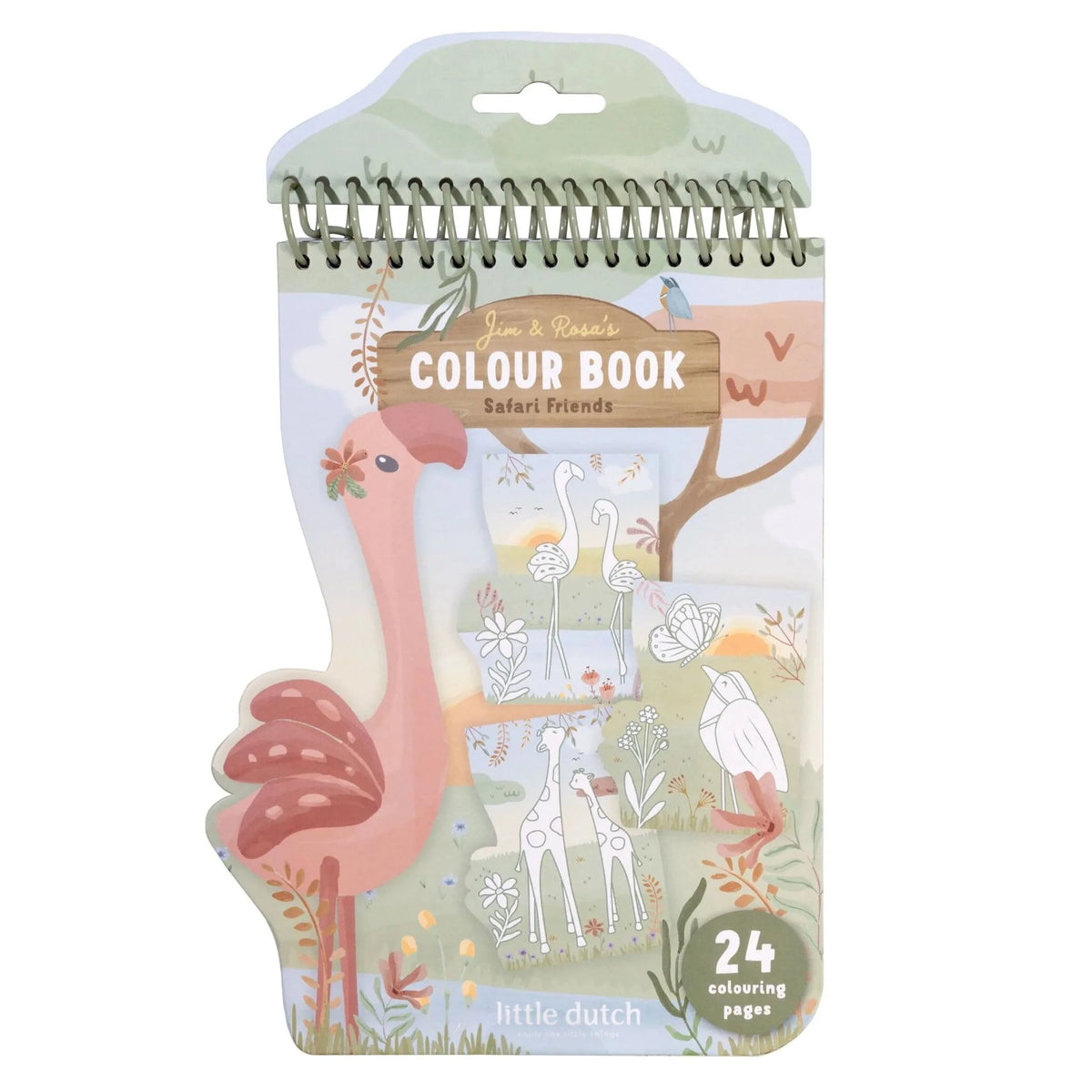 Cahier de coloriage flamant rose - Safari Friends