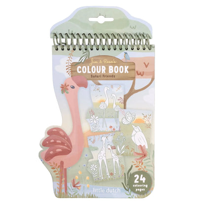 Cahier de coloriage flamant rose - Safari Friends