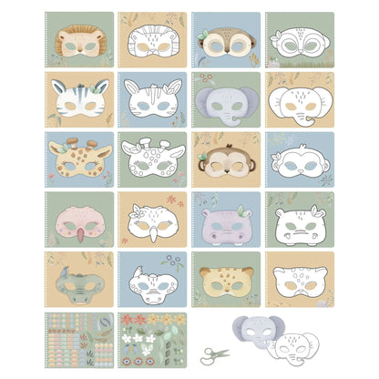 Livre de découpage masques - Safari Friends