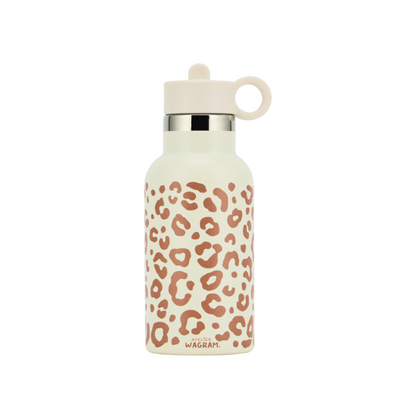 Gourde 350ml Léopard crème