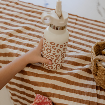 Gourde 350ml Léopard crème