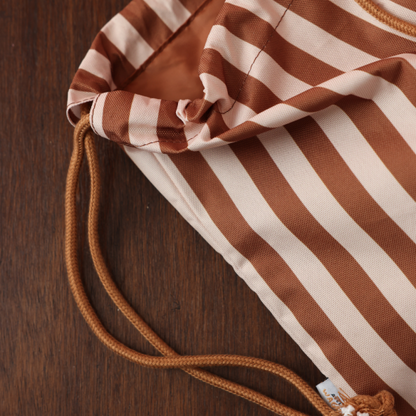 Sac de gym - Rayures marron