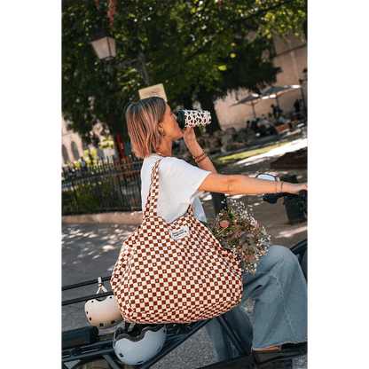 Sac Cabas XXL Damier coeur