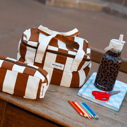 Lunch Bag isotherme - Rayures Marron Beige