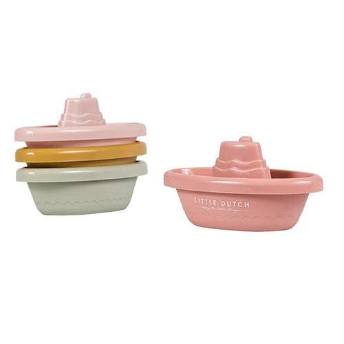 Bateaux de bain empilables – Rose | Little Dutch