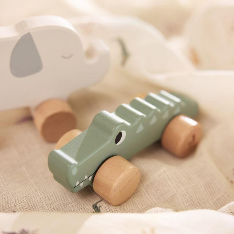 Crocodile en Bois à Roulettes - Jungle Jambo