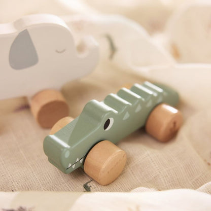 Crocodile en Bois à Roulettes - Jungle Jambo