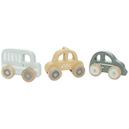 Lot de 3 voitures en bois On the Go