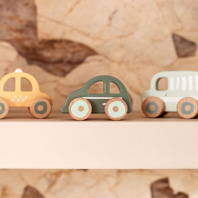 Lot de 3 voitures en bois On the Go