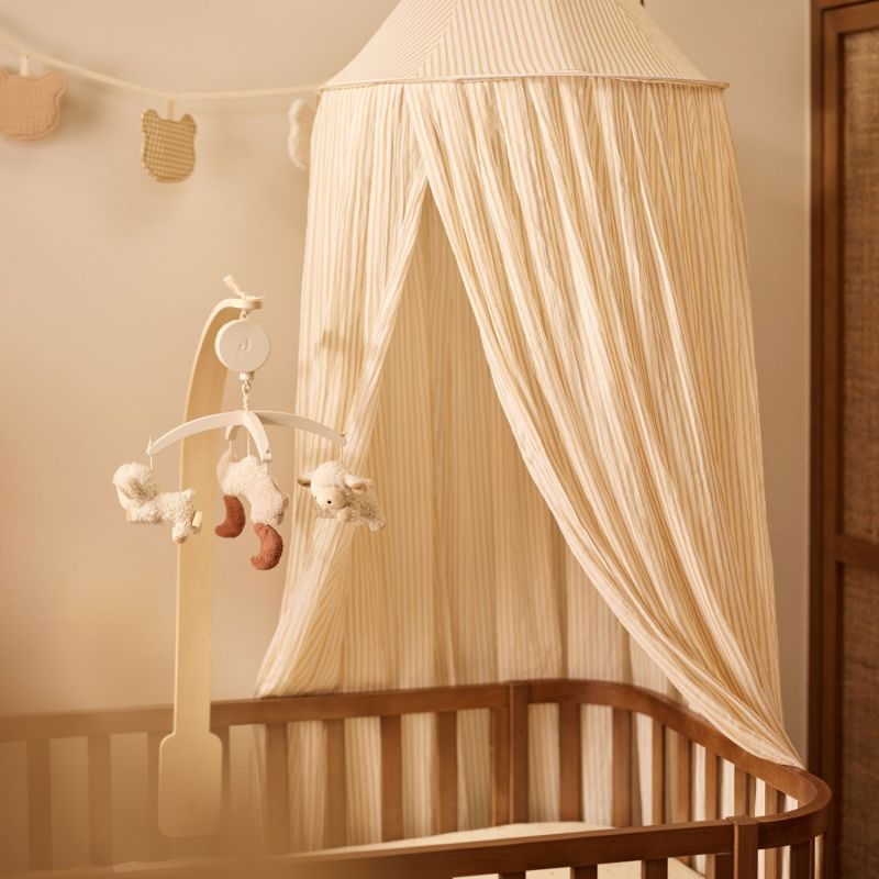 Ciel de lit Stripe Oatmeal-Hazel 245 cm