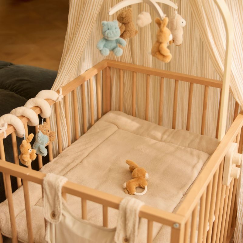 Ciel de lit Stripe Oatmeal-Hazel 245 cm