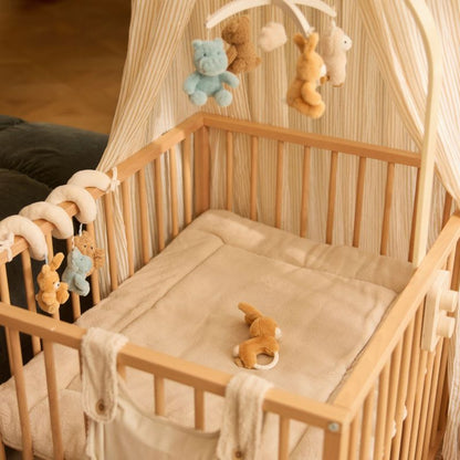 Ciel de lit Stripe Oatmeal-Hazel 245 cm