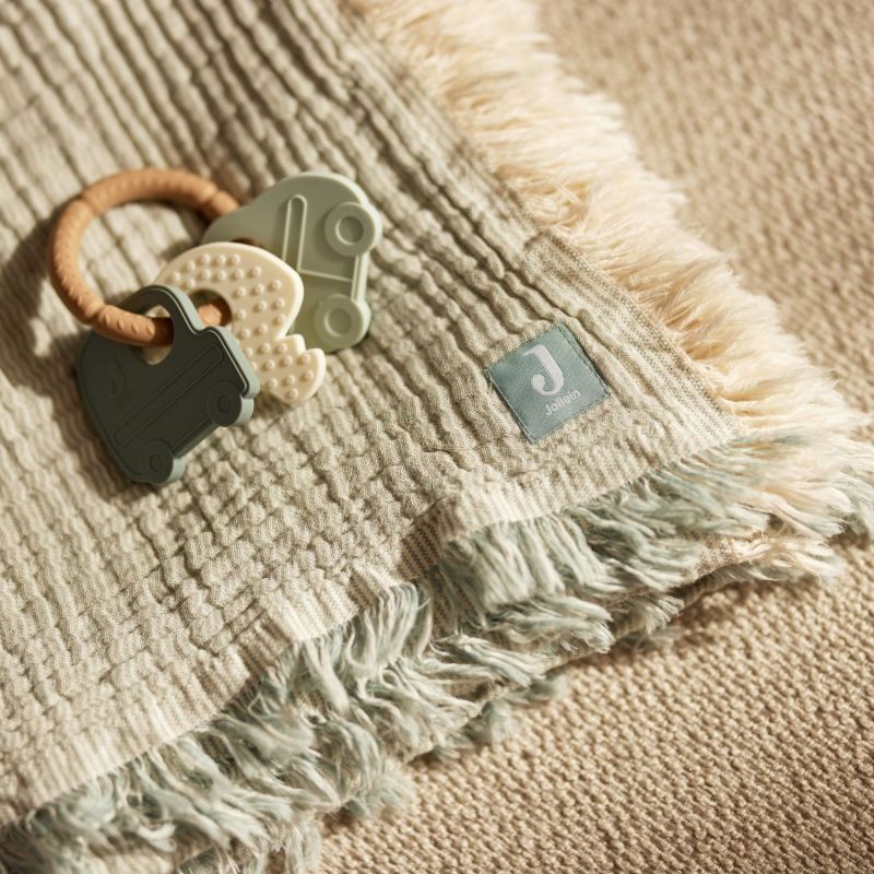 Couverture - Gaze De Coton - Fringe Stripe