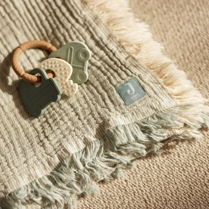 Couverture - Gaze De Coton - Fringe Stripe